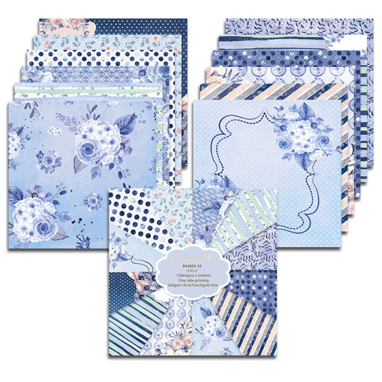 Papel Decorado azul 30.48cm x 30.48cm